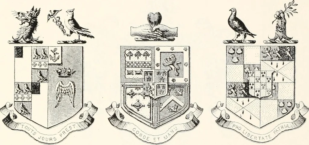 An illustration from A visitation of the seats and arms of the noblemen and gentlemen of Great Britain, 1852, leaf 434