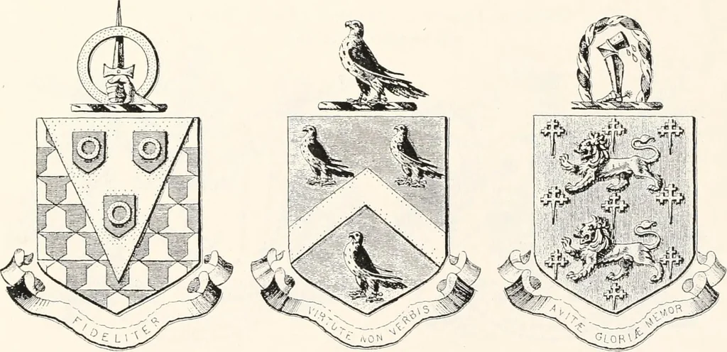 An illustration from A visitation of the seats and arms of the noblemen and gentlemen of Great Britain, 1852, leaf 434