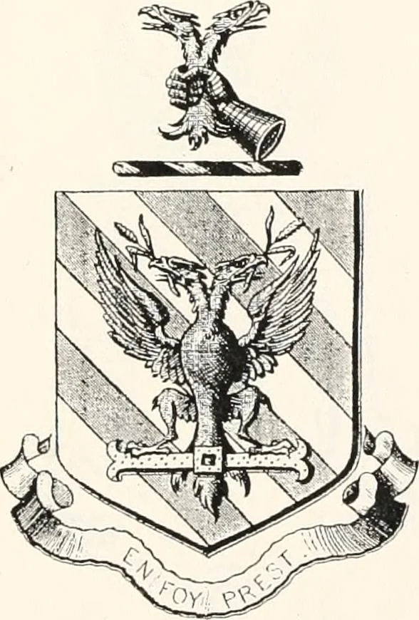 An illustration from A visitation of the seats and arms of the noblemen and gentlemen of Great Britain, 1852, leaf 438