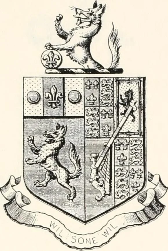 An illustration from A visitation of the seats and arms of the noblemen and gentlemen of Great Britain, 1852, leaf 440