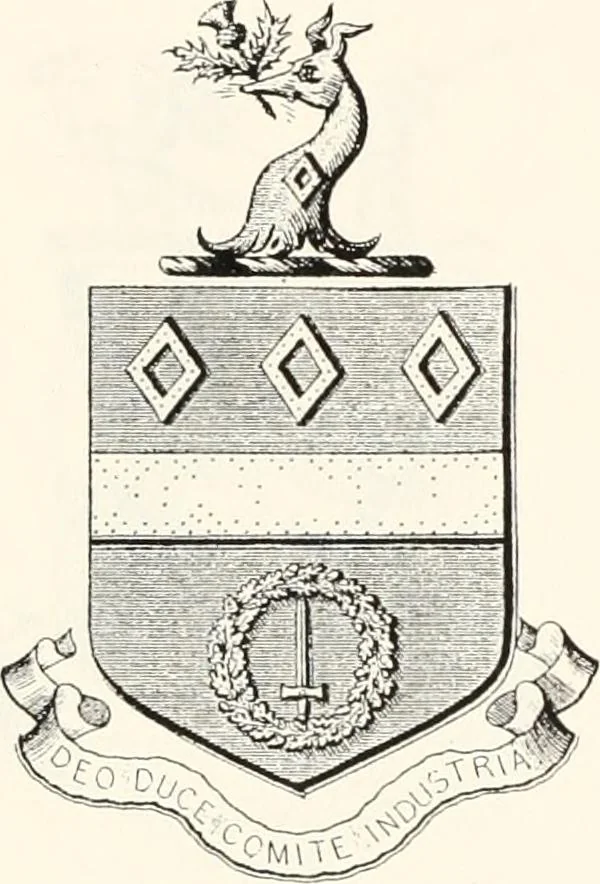 An illustration from A visitation of the seats and arms of the noblemen and gentlemen of Great Britain, 1852, leaf 440