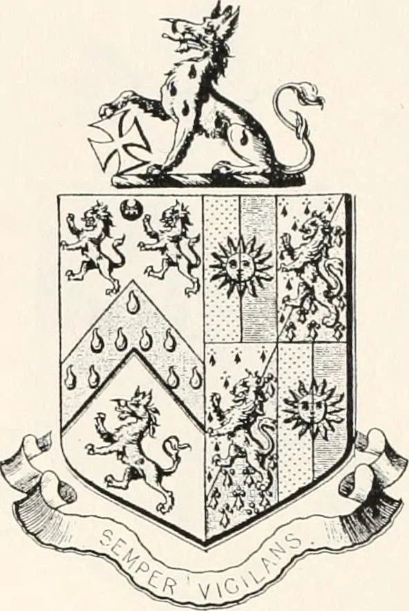An illustration from A visitation of the seats and arms of the noblemen and gentlemen of Great Britain, 1852, leaf 440