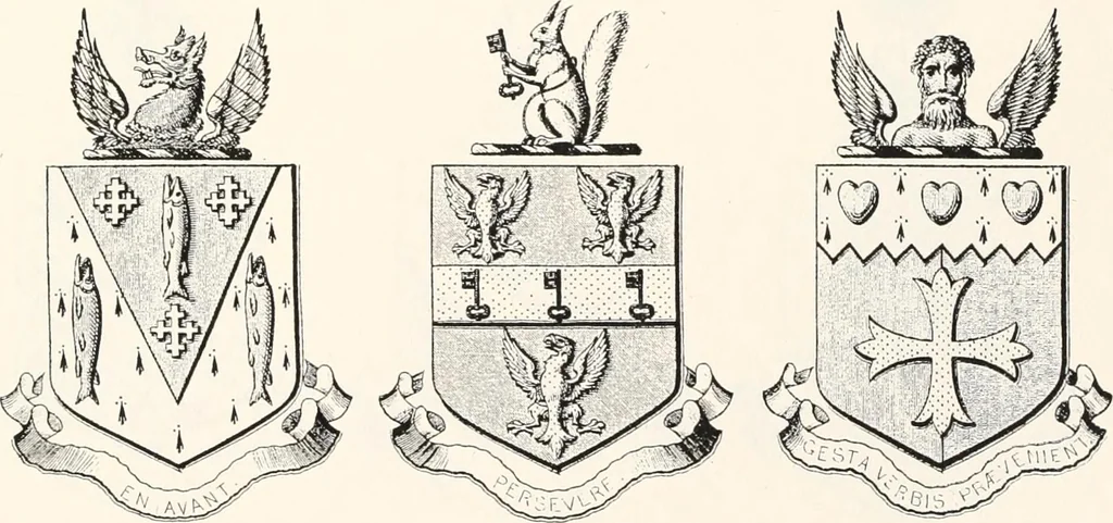 An illustration from A visitation of the seats and arms of the noblemen and gentlemen of Great Britain, 1852, leaf 440