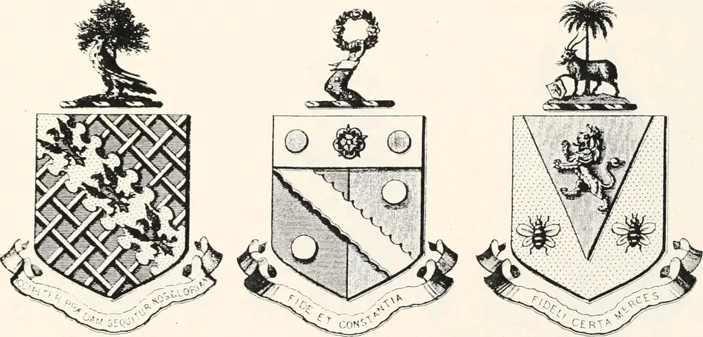 An illustration from A visitation of the seats and arms of the noblemen and gentlemen of Great Britain, 1852, leaf 442