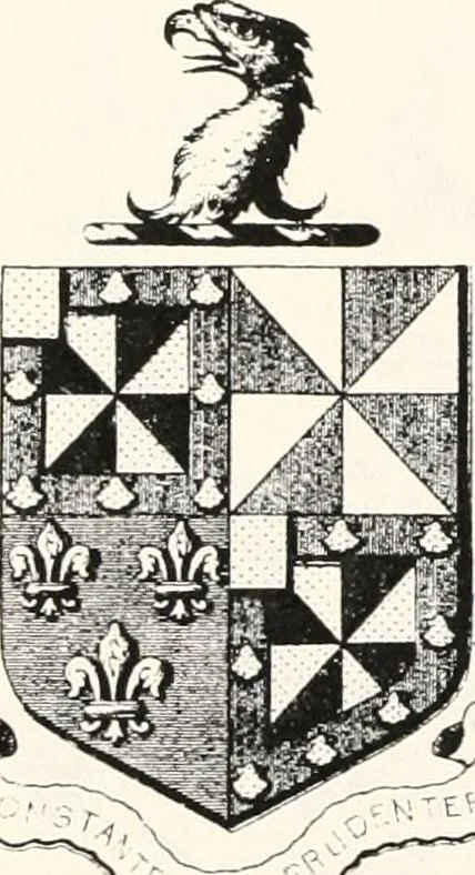 An illustration from A visitation of the seats and arms of the noblemen and gentlemen of Great Britain, 1852, leaf 444