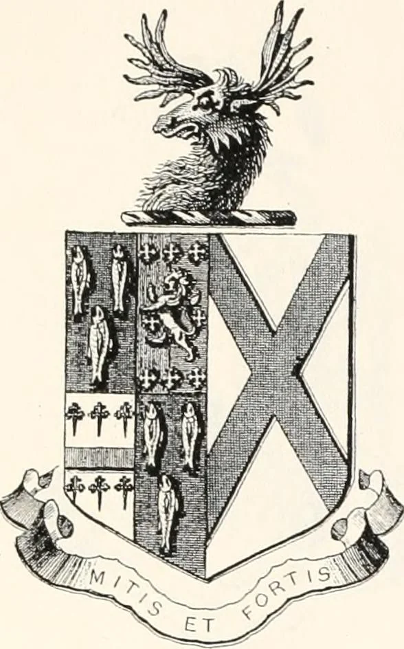 An illustration from A visitation of the seats and arms of the noblemen and gentlemen of Great Britain, 1852, leaf 446