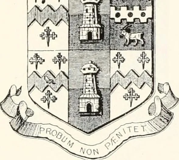 An illustration from A visitation of the seats and arms of the noblemen and gentlemen of Great Britain, 1852, leaf 446