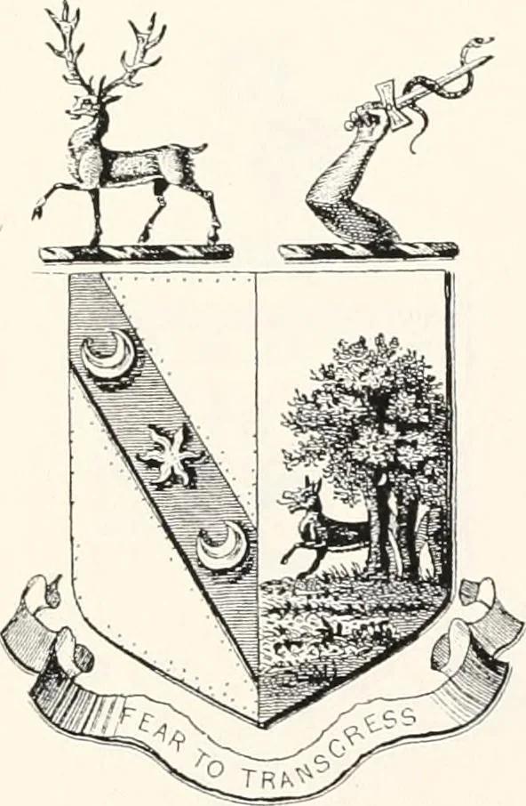 An illustration from A visitation of the seats and arms of the noblemen and gentlemen of Great Britain, 1852, leaf 446