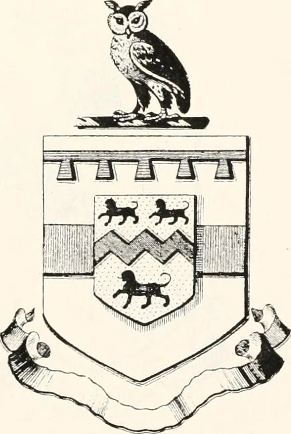 An illustration from A visitation of the seats and arms of the noblemen and gentlemen of Great Britain, 1852, leaf 448