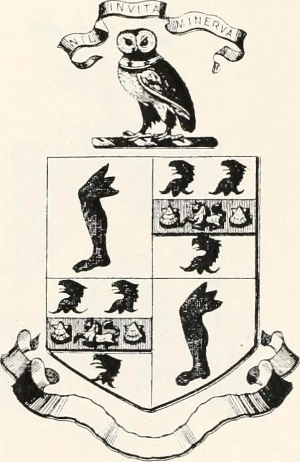 An illustration from A visitation of the seats and arms of the noblemen and gentlemen of Great Britain, 1852, leaf 448
