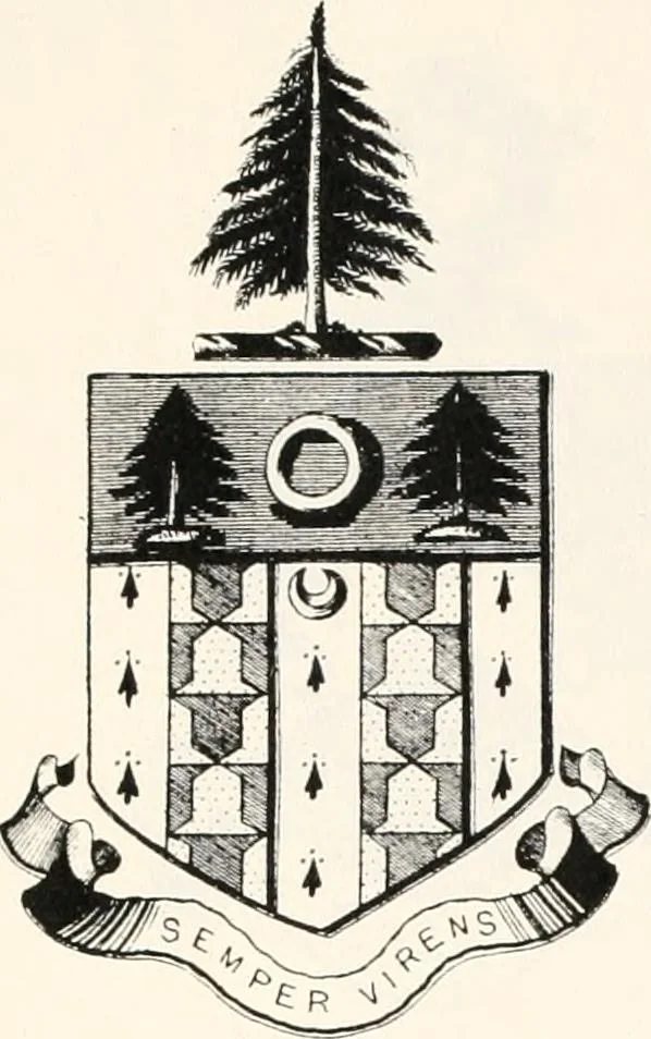 An illustration from A visitation of the seats and arms of the noblemen and gentlemen of Great Britain, 1852, leaf 450