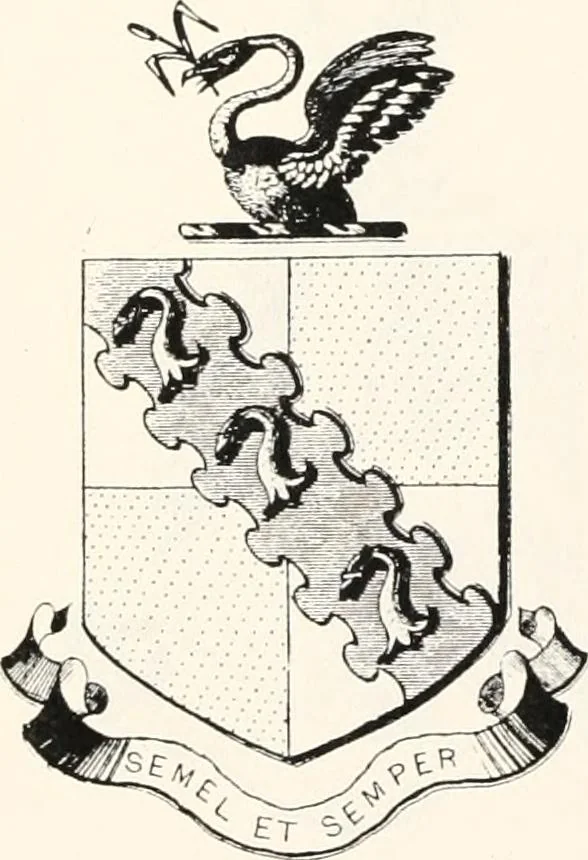 An illustration from A visitation of the seats and arms of the noblemen and gentlemen of Great Britain, 1852, leaf 450