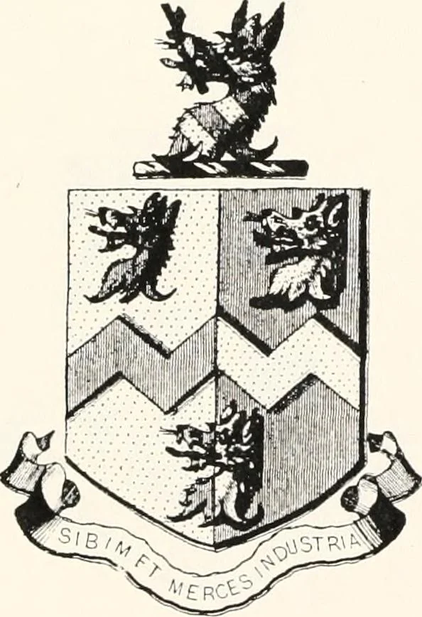 An illustration from A visitation of the seats and arms of the noblemen and gentlemen of Great Britain, 1852, leaf 452