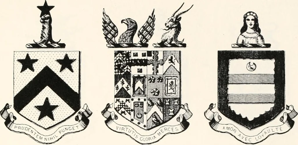 An illustration from A visitation of the seats and arms of the noblemen and gentlemen of Great Britain, 1852, leaf 454