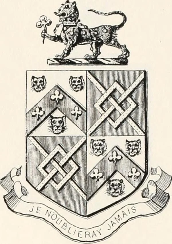 An illustration from A visitation of the seats and arms of the noblemen and gentlemen of Great Britain, 1852, leaf 456