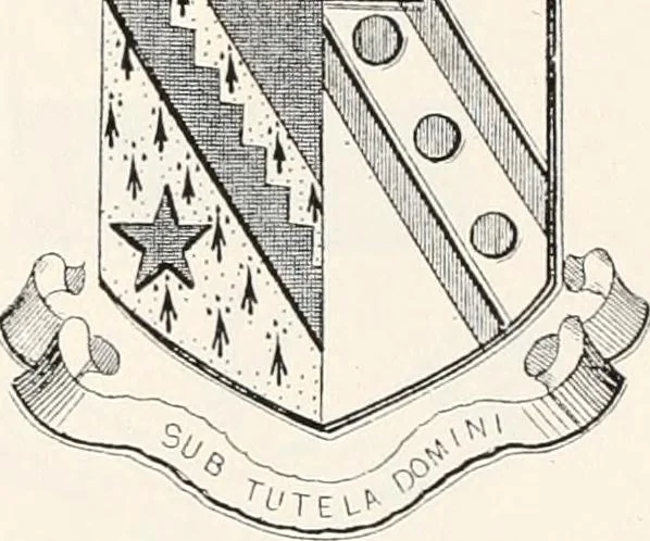 An illustration from A visitation of the seats and arms of the noblemen and gentlemen of Great Britain, 1852, leaf 458