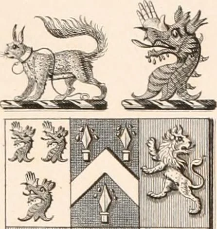 An illustration from A visitation of the seats and arms of the noblemen and gentlemen of Great Britain, 1852, leaf 388