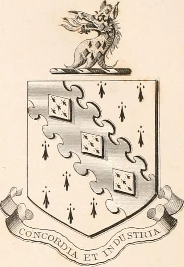 An illustration from A visitation of the seats and arms of the noblemen and gentlemen of Great Britain, 1852, leaf 388