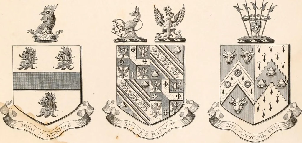 An illustration from A visitation of the seats and arms of the noblemen and gentlemen of Great Britain, 1852, leaf 388