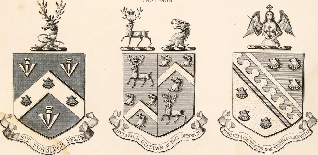 An illustration from A visitation of the seats and arms of the noblemen and gentlemen of Great Britain, 1852, leaf 390