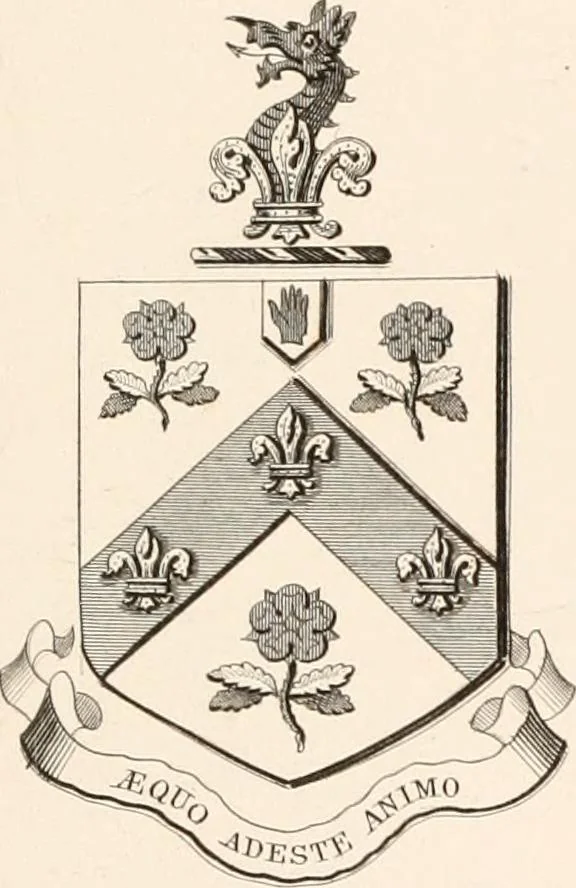 An illustration from A visitation of the seats and arms of the noblemen and gentlemen of Great Britain, 1852, leaf 394