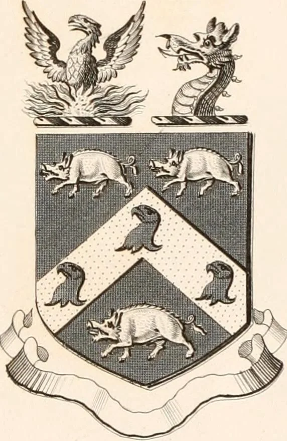 An illustration from A visitation of the seats and arms of the noblemen and gentlemen of Great Britain, 1852, leaf 394