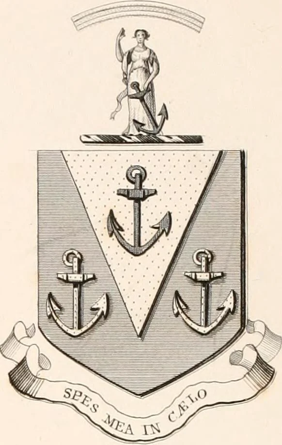 An illustration from A visitation of the seats and arms of the noblemen and gentlemen of Great Britain, 1852, leaf 394