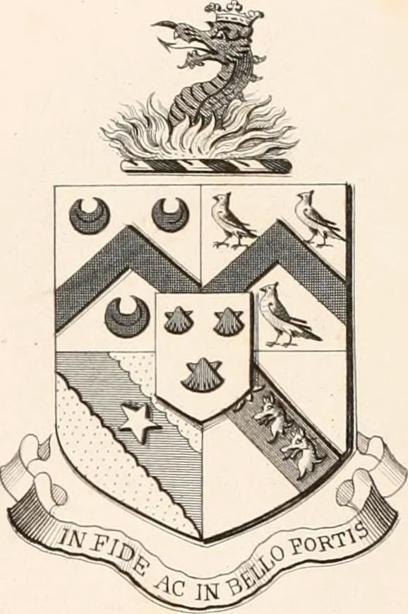An illustration from A visitation of the seats and arms of the noblemen and gentlemen of Great Britain, 1852, leaf 394