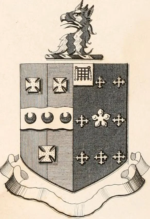 An illustration from A visitation of the seats and arms of the noblemen and gentlemen of Great Britain, 1852, leaf 394