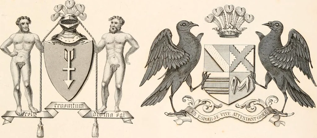 An illustration from A visitation of the seats and arms of the noblemen and gentlemen of Great Britain, 1852, leaf 396
