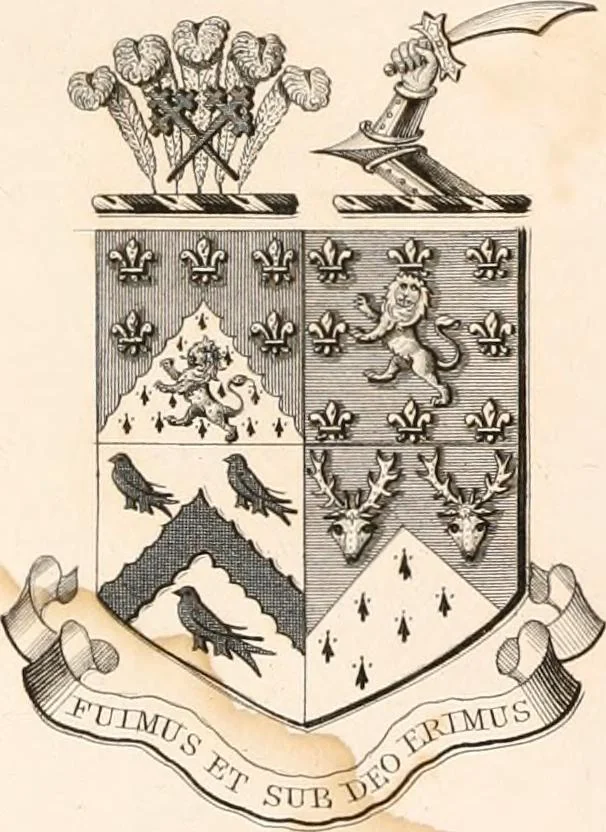An illustration from A visitation of the seats and arms of the noblemen and gentlemen of Great Britain, 1852, leaf 396