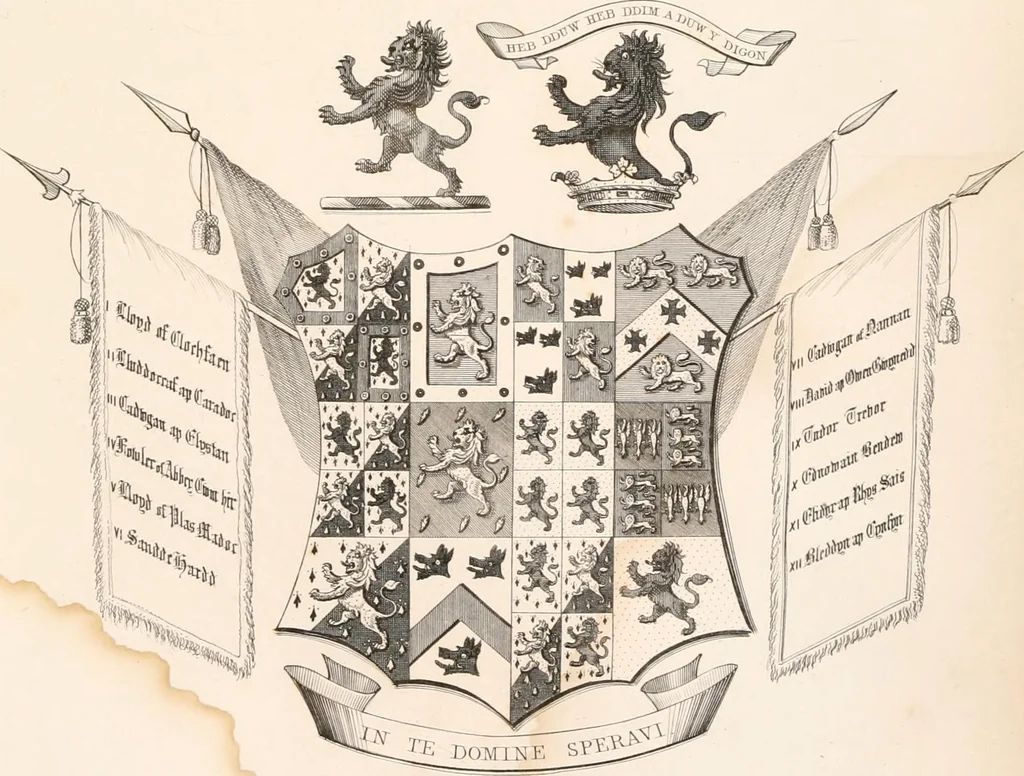 An illustration from A visitation of the seats and arms of the noblemen and gentlemen of Great Britain, 1852, leaf 400