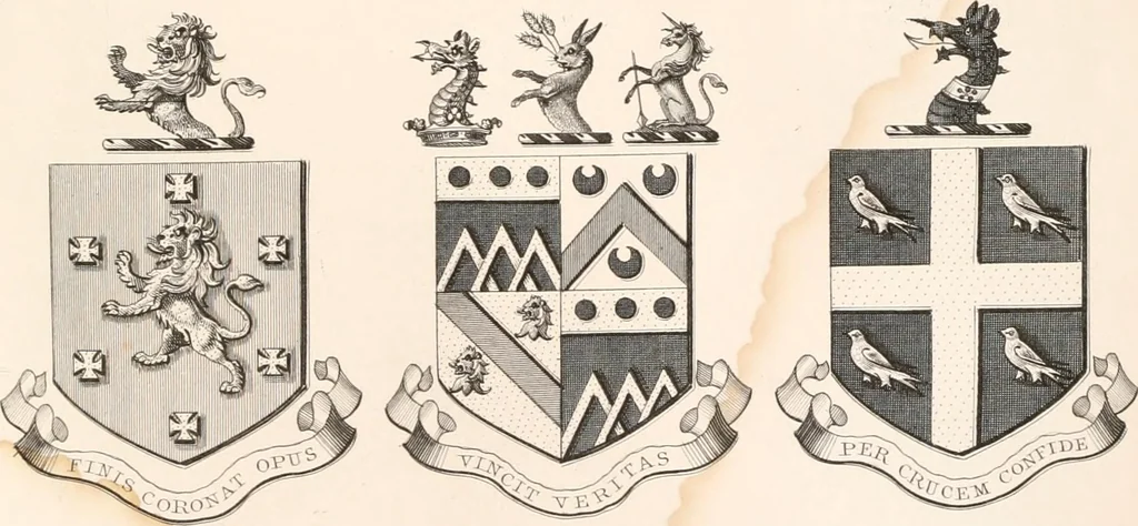 An illustration from A visitation of the seats and arms of the noblemen and gentlemen of Great Britain, 1852, leaf 404