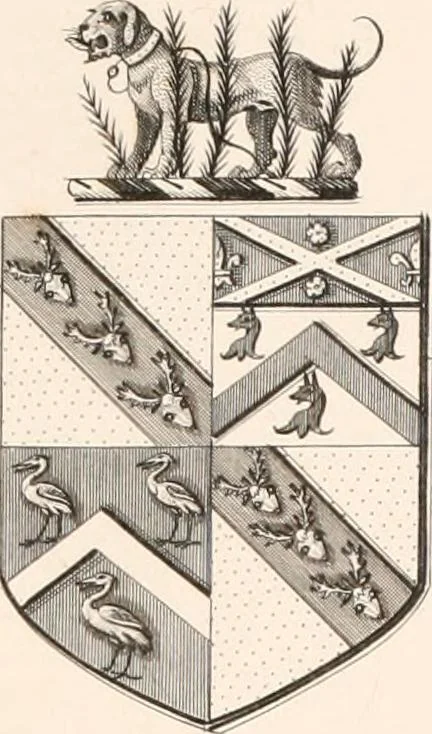 An illustration from A visitation of the seats and arms of the noblemen and gentlemen of Great Britain, 1852, leaf 406