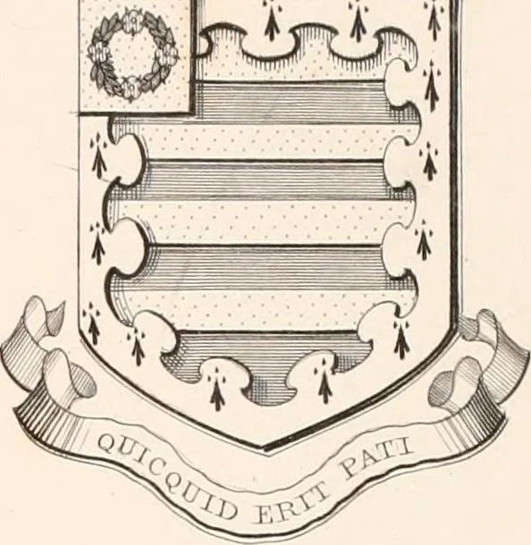 An illustration from A visitation of the seats and arms of the noblemen and gentlemen of Great Britain, 1852, leaf 406