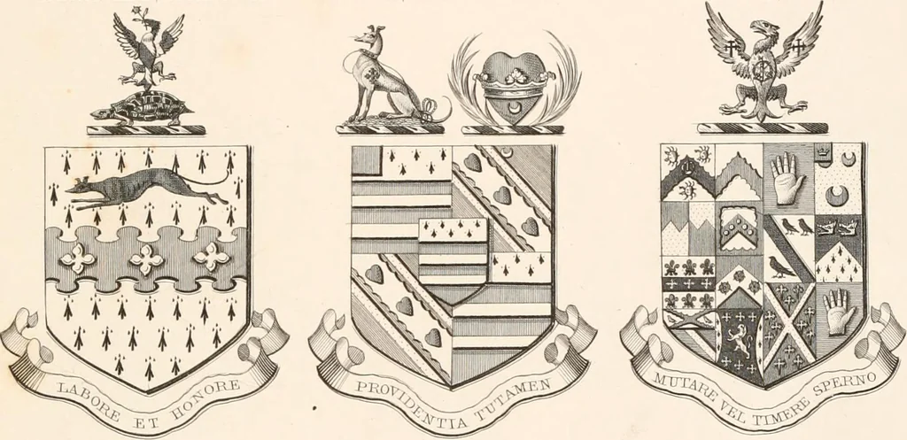 An illustration from A visitation of the seats and arms of the noblemen and gentlemen of Great Britain, 1852, leaf 406