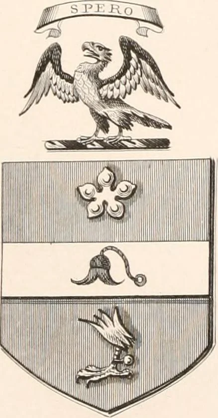 An illustration from A visitation of the seats and arms of the noblemen and gentlemen of Great Britain, 1852, leaf 406