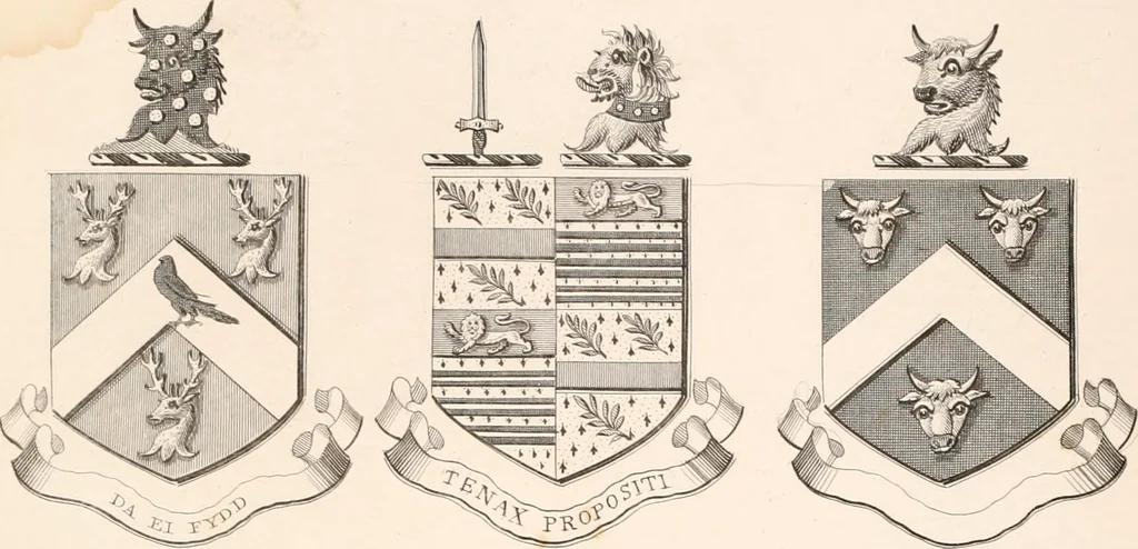 An illustration from A visitation of the seats and arms of the noblemen and gentlemen of Great Britain, 1852, leaf 410