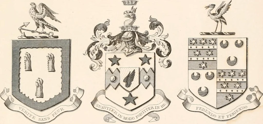 An illustration from A visitation of the seats and arms of the noblemen and gentlemen of Great Britain, 1852, leaf 410