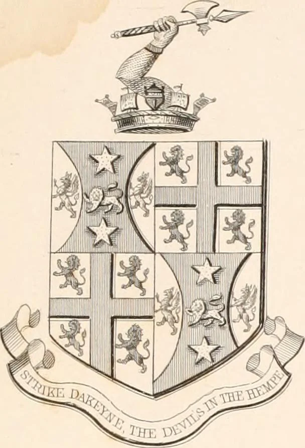 An illustration from A visitation of the seats and arms of the noblemen and gentlemen of Great Britain, 1852, leaf 414