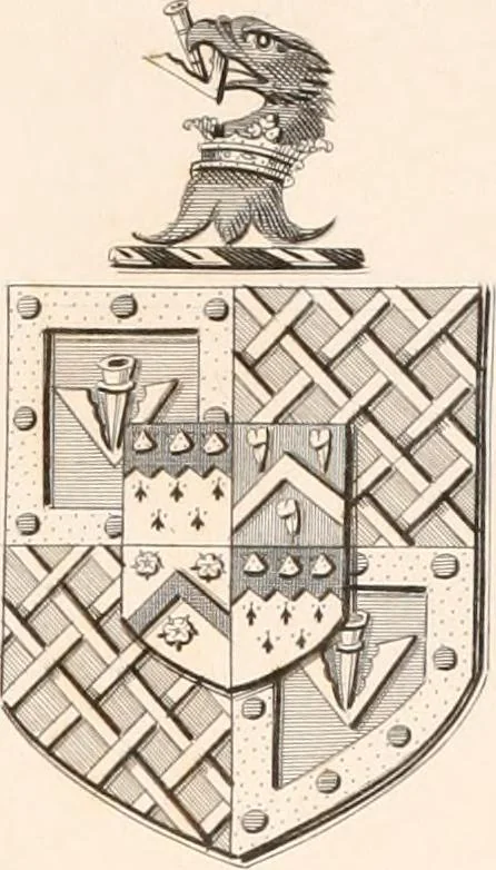 An illustration from A visitation of the seats and arms of the noblemen and gentlemen of Great Britain, 1852, leaf 414