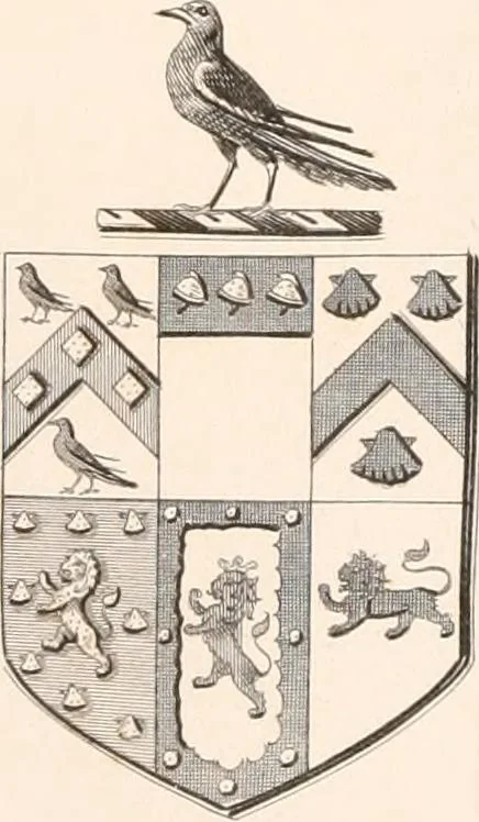 An illustration from A visitation of the seats and arms of the noblemen and gentlemen of Great Britain, 1852, leaf 414