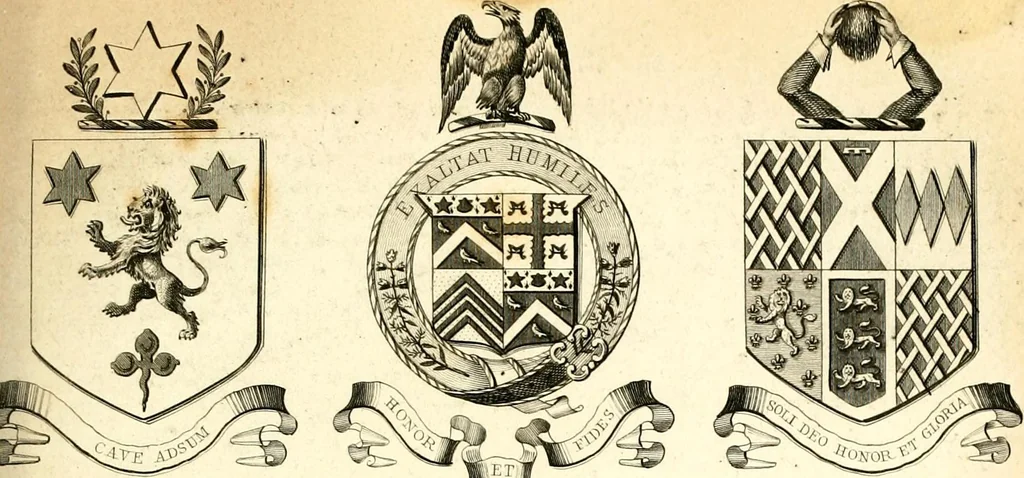 An illustration from A visitation of the seats and arms of the noblemen and gentlemen of Great Britain and Ireland, 1855, leaf 356