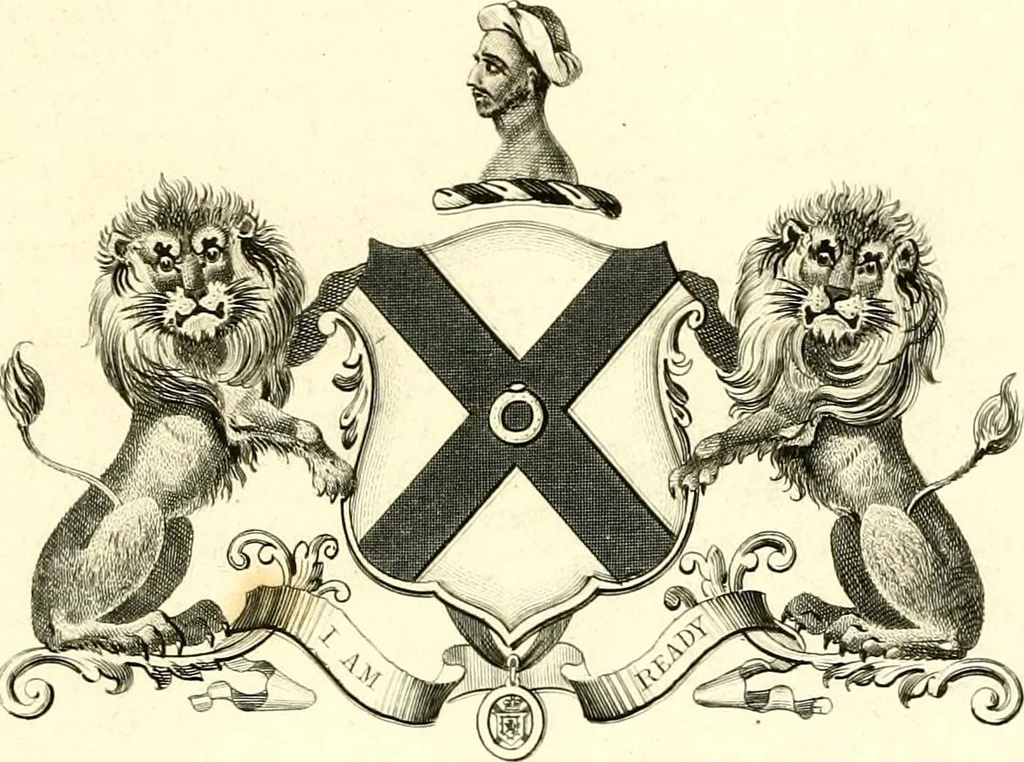 An illustration from A visitation of the seats and arms of the noblemen and gentlemen of Great Britain and Ireland, 1855, leaf 356