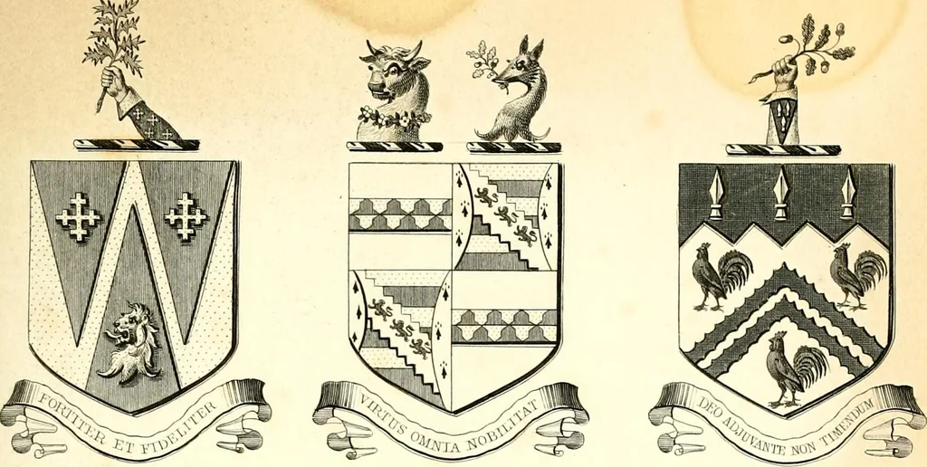 An illustration from A visitation of the seats and arms of the noblemen and gentlemen of Great Britain and Ireland, 1855, leaf 358