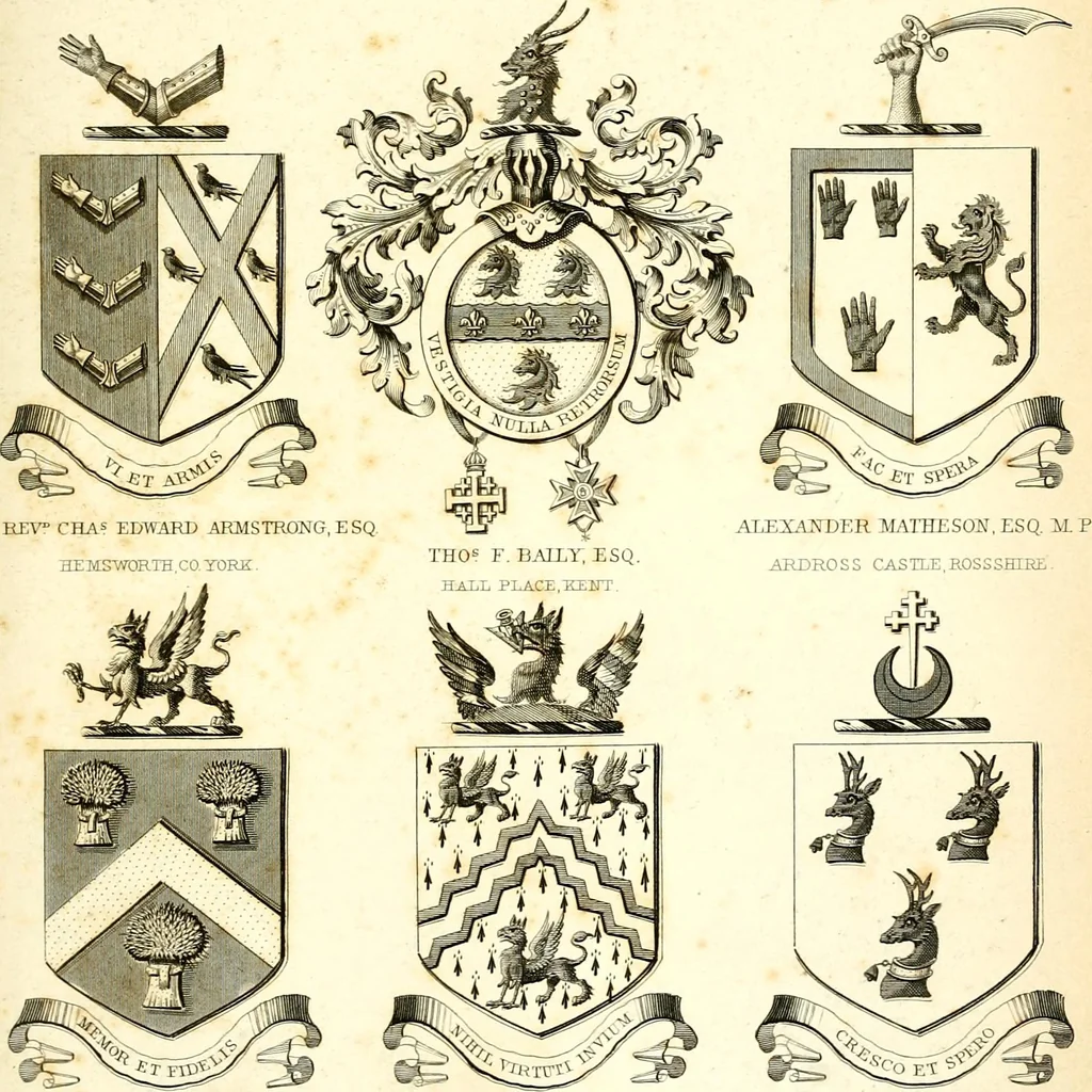 An illustration from A visitation of the seats and arms of the noblemen and gentlemen of Great Britain and Ireland, 1855, leaf 360