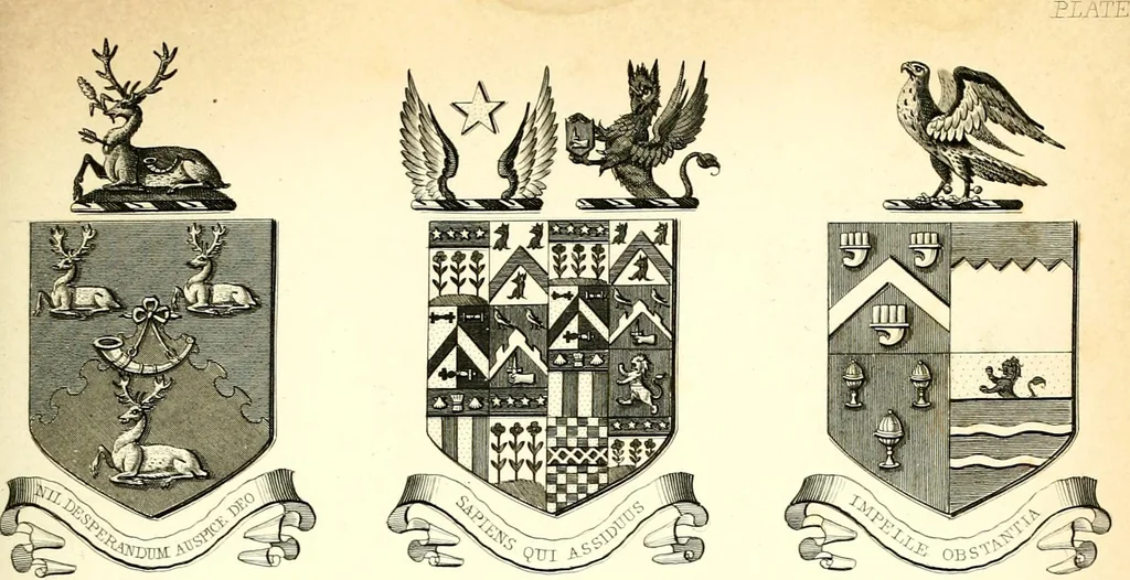 An illustration from A visitation of the seats and arms of the noblemen and gentlemen of Great Britain and Ireland, 1855, leaf 364