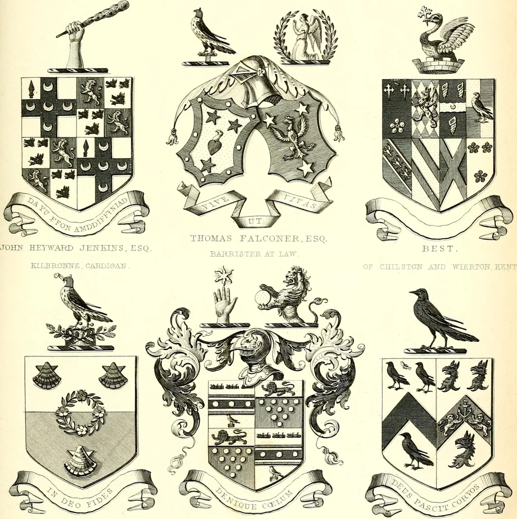 An illustration from A visitation of the seats and arms of the noblemen and gentlemen of Great Britain and Ireland, 1855, leaf 364