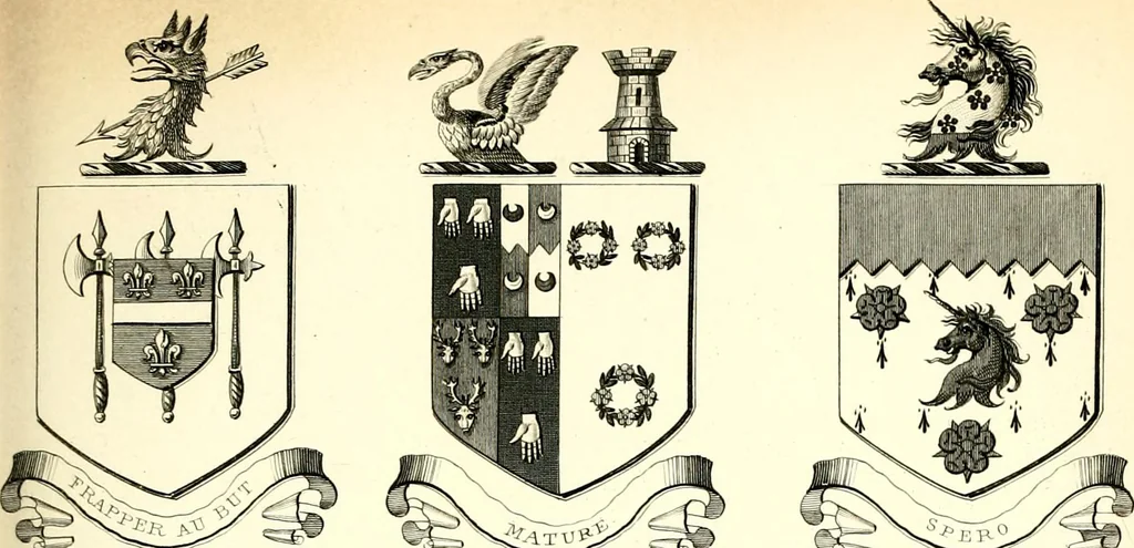 An illustration from A visitation of the seats and arms of the noblemen and gentlemen of Great Britain and Ireland, 1855, leaf 366