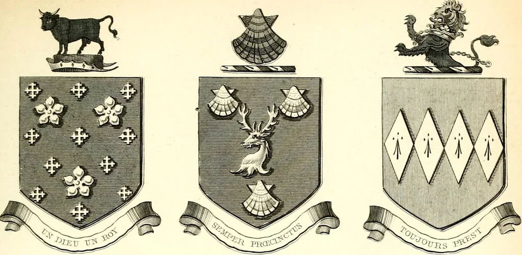 An illustration from A visitation of the seats and arms of the noblemen and gentlemen of Great Britain and Ireland, 1855, leaf 368